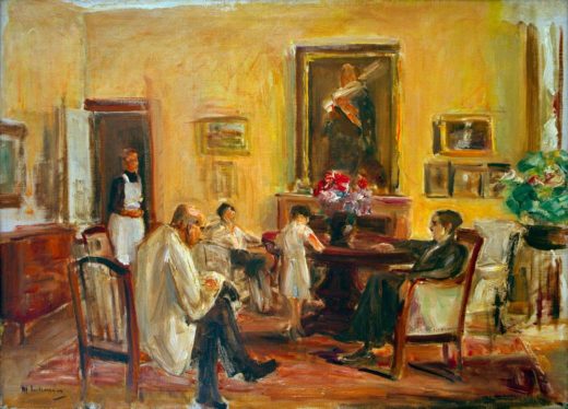 Max Liebermann „Der Künstler und seine Familie in seinem Haus am Wannsee“ 75 x 54 cm 1