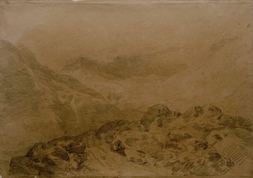 William Turner „Felsiger Bergpass“ 35 x 49 cm 1