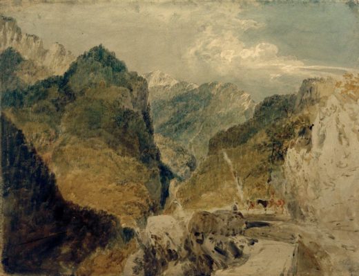 William Turner „Der Pic de l’Oeillette, Gorges du Guiers Mort, auf Saint-Laurent-du-Pont zurückblickend“ 57 x 73 cm 1