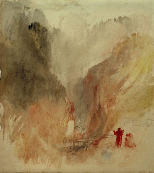 William Turner „Blick in die Schlucht bei Pré-Saint-Didier“ 28 x 26 cm 1