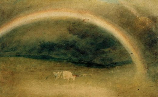 William Turner „Ein Regenbogen mit Rindern“ 26 x 42 cm 1