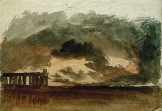 William Turner „Paestum im Gewitter“ 21 x 31 cm 1