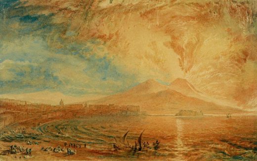 William Turner „Bucht von Nneapel (Der Zorn des Vesuv)“ 18 x 28 cm 1