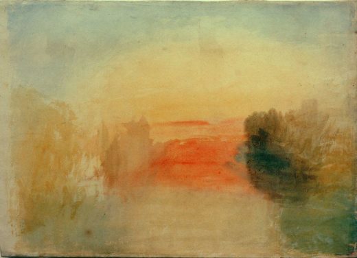 William Turner „Sonnenuntergang am Fluss“ 34 x 49 cm 1