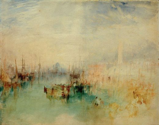 William Turner „Venedig: Schiffsabfahrt von der Riva degli Schiavoni, nahe der Ponte dell’Arsenale“ 24 x 31 cm 1