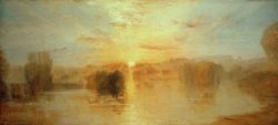 William Turner "Der See, Petworth, Sonnenuntergang; Studie" 64 x 140 cm