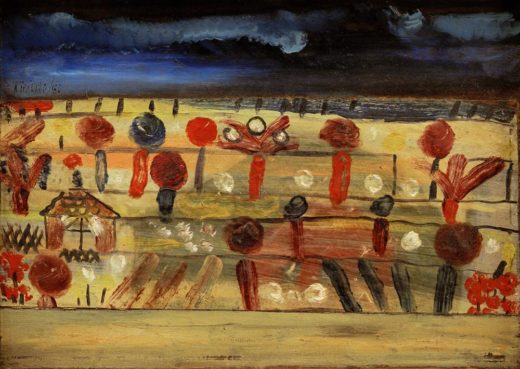 Paul Klee „Garten in der Ebene II (mit dem Gartenhäuschen)“ 26 x 19 cm 1