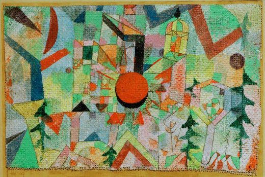 Paul Klee „Burg mit untergehender Sonne“ 28 x 19 cm 1