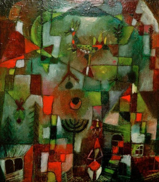 Paul Klee „Bild mit dem Hahn und dem Grenadier“ 41 x 47 cm 1