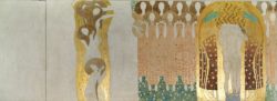 Gustav Klimt "Beethovenfries – Die Sehnsucht nach Glück findet Stillung in der Poesie (Ausschnitt)" 1381 x 220 cm