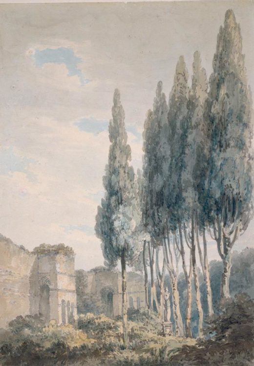 William Turner „Im Park der Villa Ludovisi in Rom“ 38 x 27 cm 1