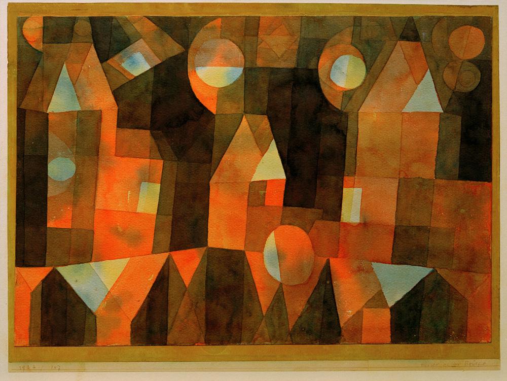 Kunstdruck Häuser an der Brücke von Paul Klee