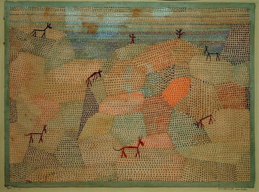 Paul Klee „Landschaft mit Eseln“ 56 x 41 cm 1