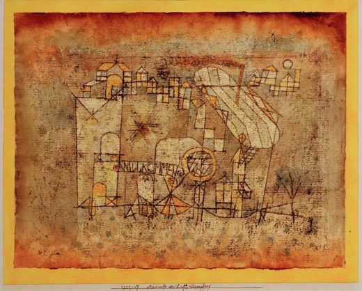 Paul Klee „Ankunft des Luftdampfers“ 31 x 24 cm 1