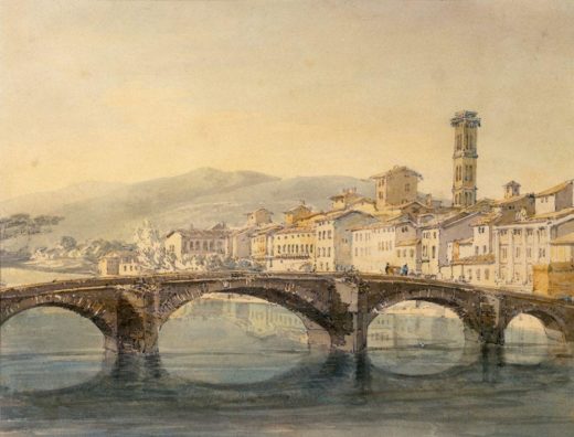 William Turner „Florenz, Ponte Santa Trinita“ 18 x 24 cm 1