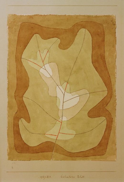 Paul Klee „Belichtetes Blatt“ 23 x 31 cm 1