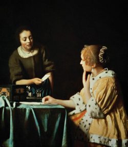 Jan Vermeer "Dame mit Dienstmagd und Brief" 78 x 90 cm