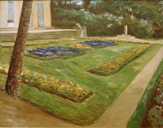 Max Liebermann „Die Blumenterrasse im Wannseegarten nach Nordwesten“ 81 x 64 cm 1