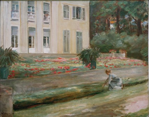 Max Liebermann „Die Blumenterrasse im Wannseegarten nach Nordwesten“ 94 x 75 cm 1