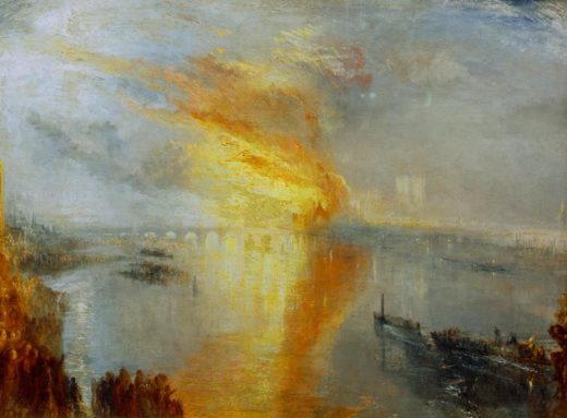 William Turner „Der Brand des Ober- und Unterhauses“ 93 x 123 cm 1