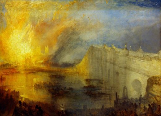 William Turner „Der Brand des Ober- und Unterhauses“ 92 x 123 cm 1