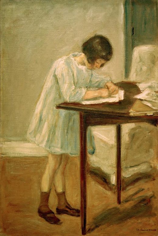 Max Liebermann „Die Enkelin beim Schreiben“ 51 x 76 cm 1