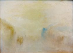William Turner "Sonnenaufgang mit einem Boot zwischen Landzungen" 92 x 122 cm