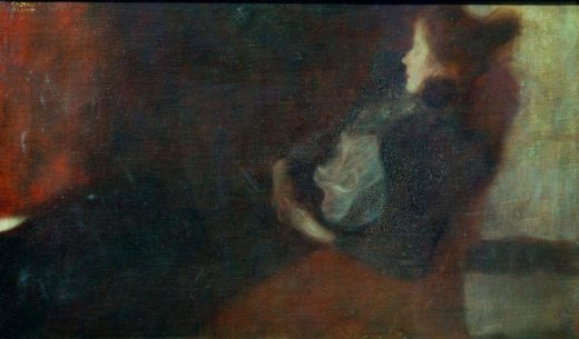 Gustav Klimt „Dame am Kamin“ 66 x 41 cm 1