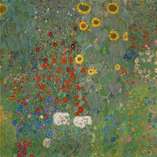 Gustav Klimt „Garten mit Sonnenblumen“ 110 x 110 cm 1