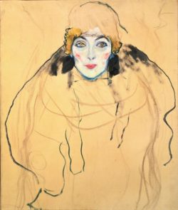 Gustav Klimt "Damenbildnis en face (Frauenkopf)" 56 x 67 cm