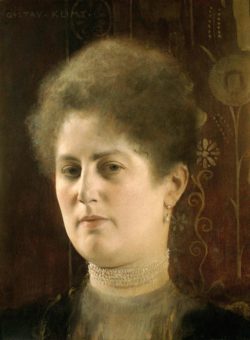 Gustav Klimt "Damenbildnis (Bildnis Frau Heymann)" 23 x 39 cm