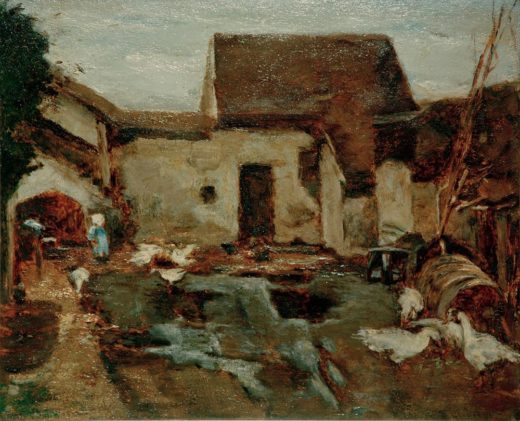 Max Liebermann „Bauernhof in Barbizon – Studie“ 46 x 38 cm 1