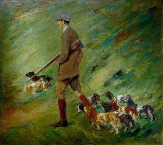 Max Liebermann „Jäger in den Dünen – Trainer mit Hunden“ 130 x 120 cm 1