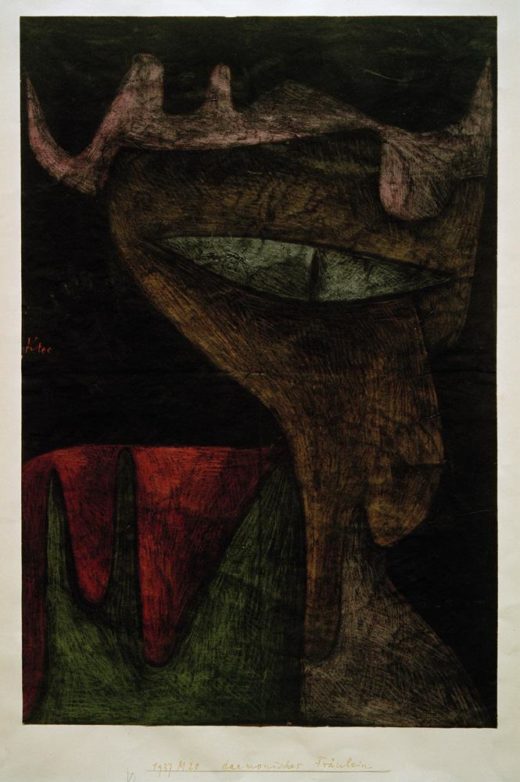 Paul Klee „Daemonisches Fräulein“ 31 x 46 cm 1