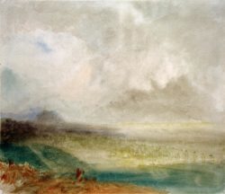 William Turner "Das Rhônetal bei Sion" 23 x 27 cm