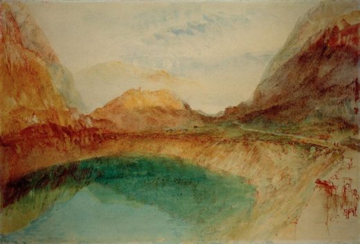 William Turner „See in den Schweizer Bergen“ 27 x 39 cm 1