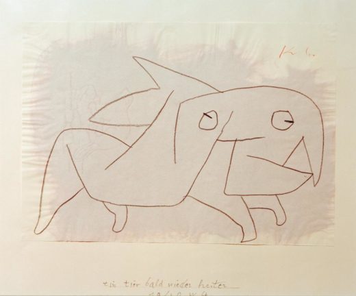 Paul Klee „Ein Tier bald wieder heiter“ 42 x 29 cm 1
