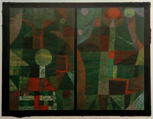 Paul Klee „Landschaft in grün mit roten Qualitäten“ 35 x 27 cm 1