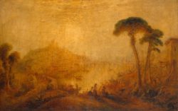 William Turner "Altertümliche Landschaft mit Gestalten" 88 x 138 cm