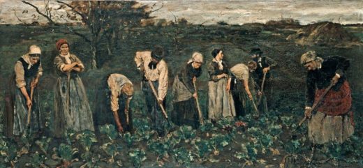 Max Liebermann „Arbeiter im Rübenfelde“ 209 x 99 cm 1
