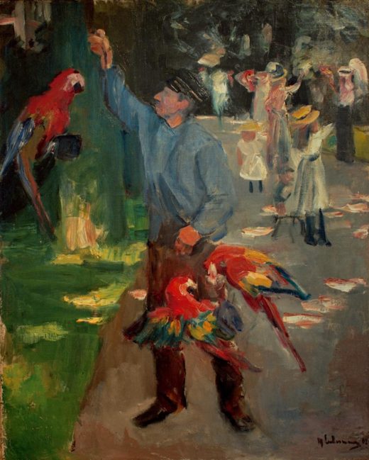 Max Liebermann „Papageienmann im Amsterdamer Zoo“ 70 x 84 cm 1